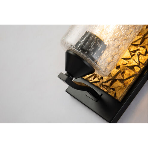 Bocage 1 Light 5 inch MB Bath Light Wall Light in Matte Black with Gold